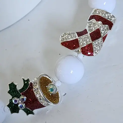 Christmas Winter Necklace with Earrings Set New Silver