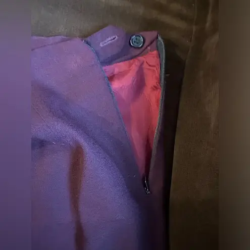 Rena Rowan Burgundy For Saville Straight Leg Closure Zip Side. Fully Lined Sz 14