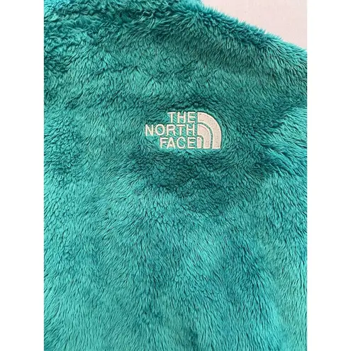 The North Face  Osito Full Zip Fleece Jacket Women Size Medium Teal Green Pockets