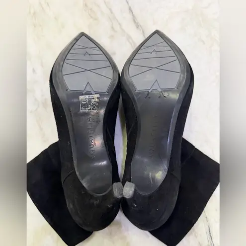 Aquatalia $475 Marabella Suede Bootie Black POINTY TOE STILETTO SOCK 8.5
