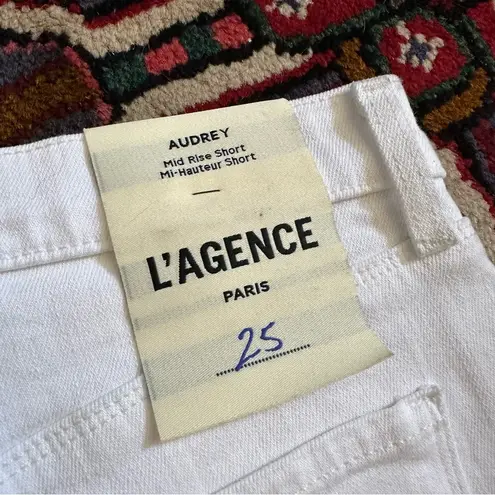 L'Agence NWT L’Agence Mid-Rise Audrey White Denim Shorts