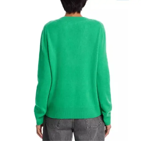 C By Bloomingdales Cashmere Sweater Medium Green V Neck Long Sleeve Womenswear