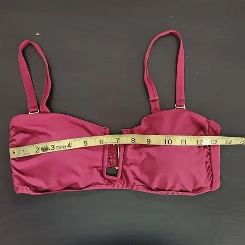 Oxblood Bikini Top Wine Swim Top NWT Medium Burgundy Andie Swim Top