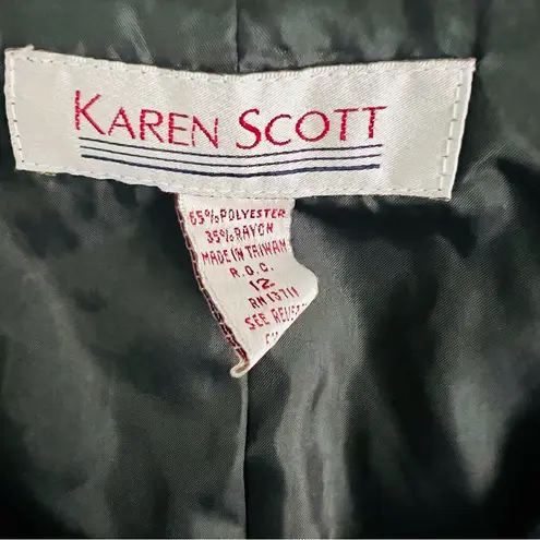 Karen Scott Green Buffalo Plaid Sleeveless Dress