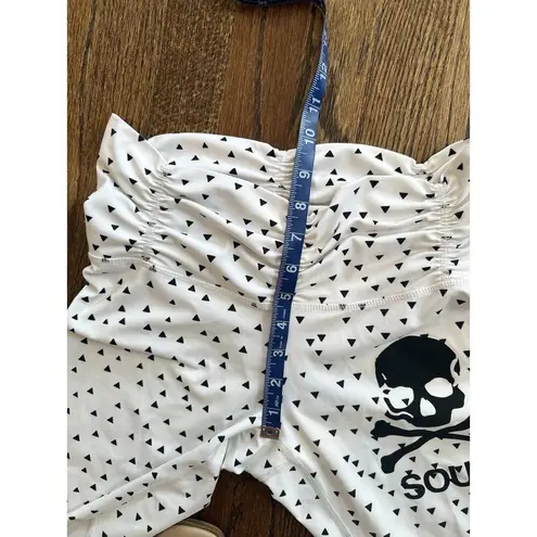 SoulCycle  Skull Life 2.0 Legging White With Black Triangle Medium