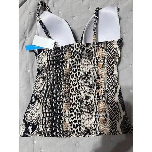 Bleu Rod Beattie New. animal print tankini top. Size 8. Retails $91. - Image 8
