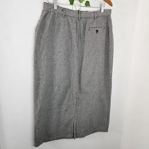 Susan Bristol Houndstooth Wool Blend Skirt