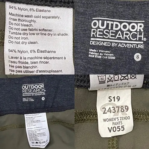 OUTDOOR RESEARCH Fatigue Zendo Pants Convertible Hiking Outdoor Pants Size 8 - Image 15
