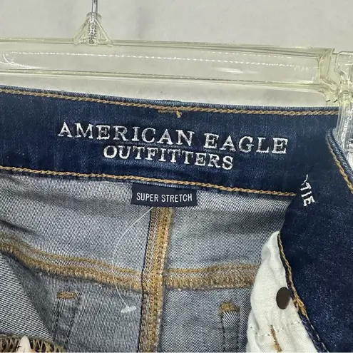 American Eagle NWT  High Rise Jeans Shorts Super Stretch Womens 8 Blue