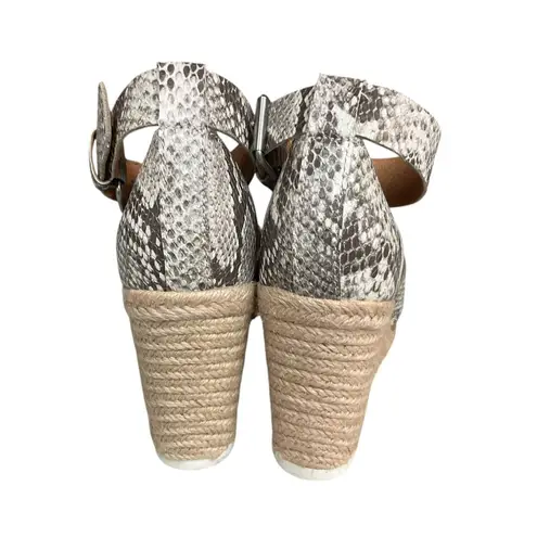 Treasure & Bond Poppy Snake Espadrille Wedge Heels Sandals Size 6M Ankle Strap