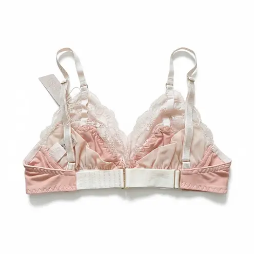 We Are HAH Women's Lace Lounge Bralette Copper Rose Wireless Soft NWT Floral XS Pink - Image 3