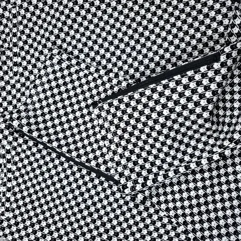 Betabrand Medium Long Skinny Leg Pencil Dress Pants Yoga Catstooth Black White