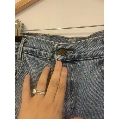 Paris Blues Vintage Medium Wash | 90s Embroidered Daisy Dukes Size 30 Hot Pants Jean Denim