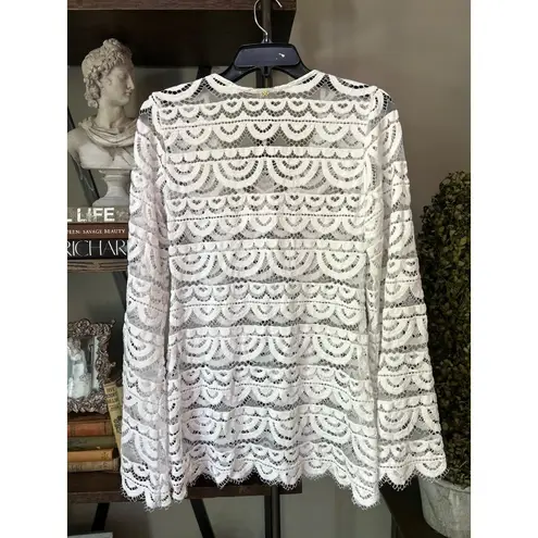 PQ Swim Noah Lace Tunic Cover Up Water Lily Womens Size XS/S White