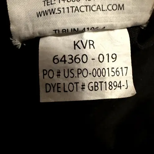 5.11 Tactical Taclite Pro Pants Mid Rise Cargo Pockets Straight Leg Black 6R