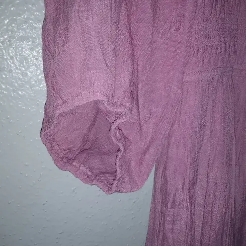 Kings Road LP Cottagecore Boho Peasant Dress Petite in Mauve Pink Size undefined