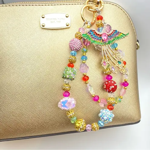 Handmade 🐦🔥Luxury Bag/Phone Chain Charm/Keychain Colorful Rhinestone PHOENIX Crystals