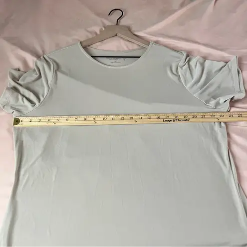 Susan Graver Susan Graver Essentials Stretch Jersey Knit Casual Tan Short Sleeve Top Size XL