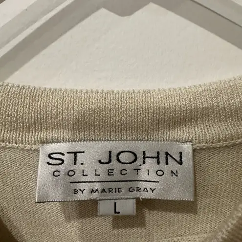 St. John Collection By Marie Gray Floral Sweater Size L