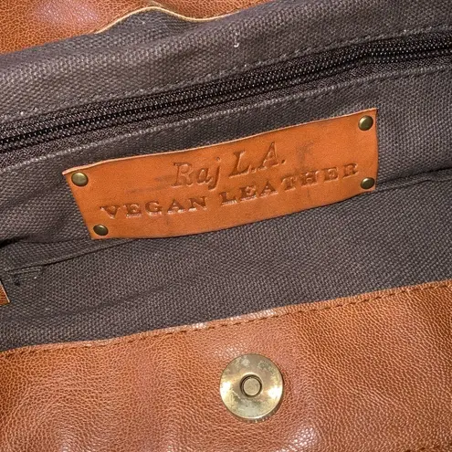 Raj Dark Caramel Tan Hobo Shoulder Strap Fringe Embroidery Beads Boho Hippie Bag