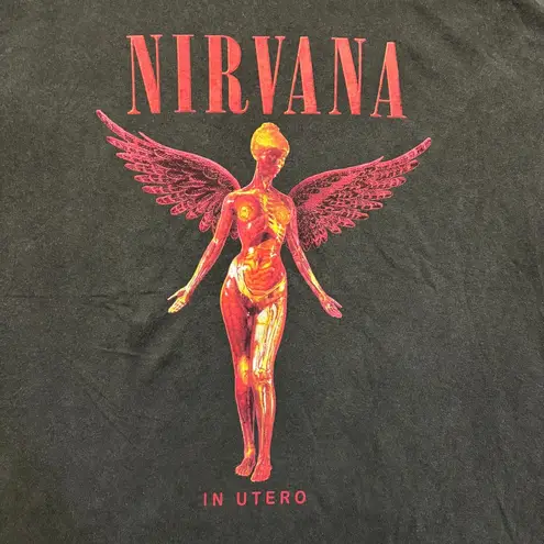 Nirvana, in utero grunge, oversize rock T-shirt, size 2XL