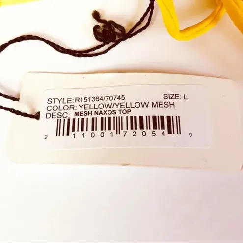 Rachel Pally Mesh Naxos Bikini Top in Yellow NWT