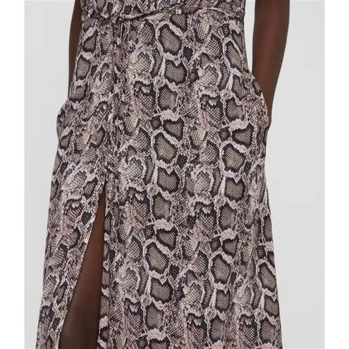 ALLSAINTS ππ Tate Misra Asymmetric Hem Dress ~ Python Snake Print Large L NWOT