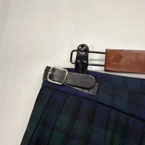 Highland Home Industries Vintage Black Watch Tartan Plaid Wool Kilt Size 14