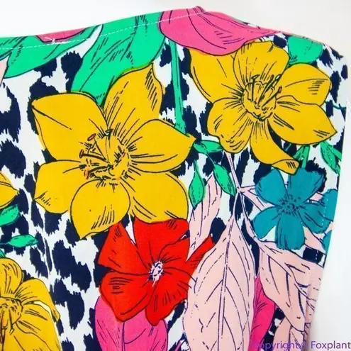 Leota Wild Tropics Justine Sleeveless Faux Wrap Dress, 1X