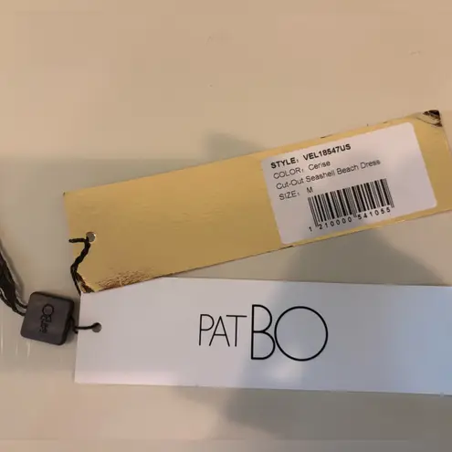 PatBO Cerise/Pink Seashell Cut Out Netted Beach Dress Pink Size M