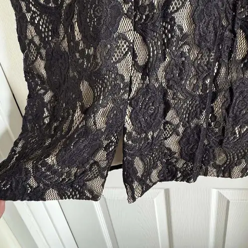 Scarlett Nite Womens Black Size 14 Lacey Elegant Formal Dinner Event Dress