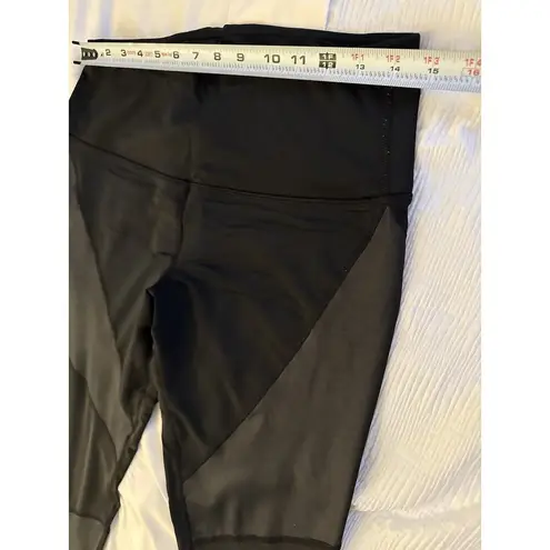 90 Degree Flex Leggings Black Women's Large Patches Yoga Activewear Athletic