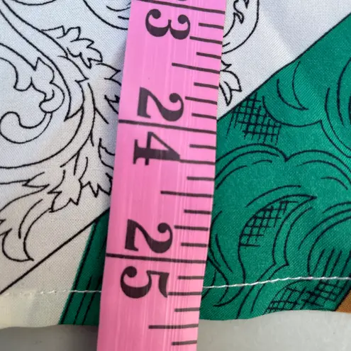 Pyke Ltd Vintage 90s Classy Royal Abstract Patchwork Button Up Long Sleeve Blouse