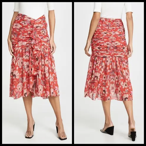 Cinq à Sept 💕CINQ A SEPT💕 Midi Kathleen Skirt ~ Venetian Red