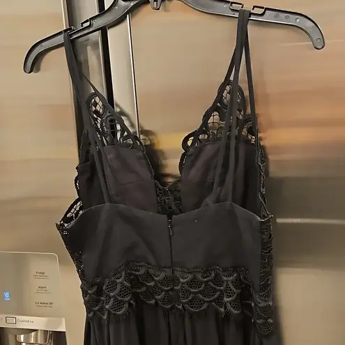 Reiss ππ Serena Lace Bodice Midi Cocktail Dress ~ Black 4 US NWT