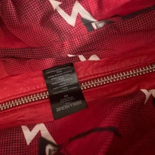 Zadig & Voltaire RED LEATHER JACKET