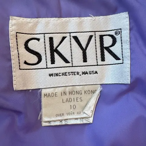 Vintage ‘80s Skyr Purple Full Zip Insulated Puffer Ski Jacket Size 10