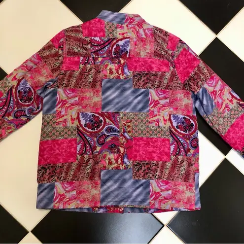 Breckenridge Vintage 90s Quilted Patchwork Abstract Jacket Lightweight Colorful