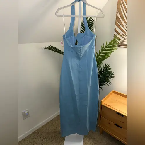 Elliatt Tuning Halter Neck Column Gown Sky Blue