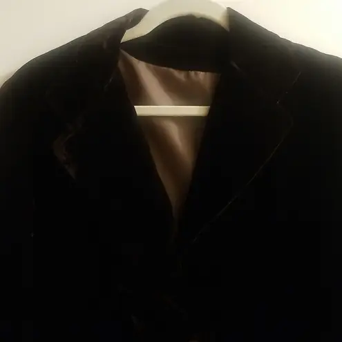 Velvety jacket with silky lining Brown Size undefined