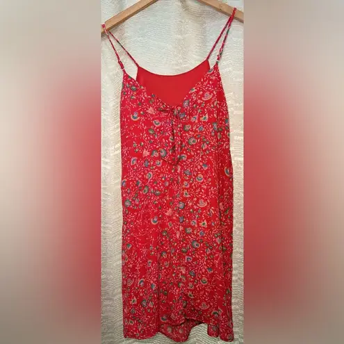 French Grey  womens red floral dress