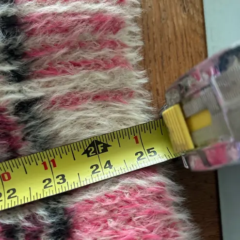 Laura Ashley Pink.Black.White Plaid Sweater Jacket, Size Medium