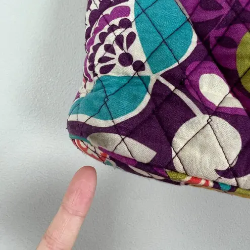 Vera Bradley ‎ Crossbody Bag Purple Plum Crazy Floral Convertible Colorful Tote