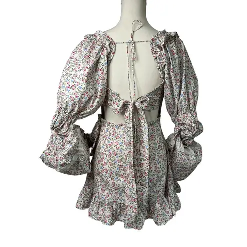 For Love & Lemons  Lucca Mini Dress in Ivory X-Small New Womens Floral