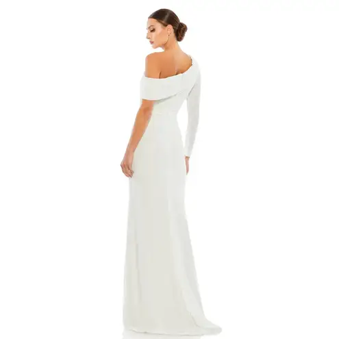 Mac Duggal Ruched Jersey Drop Shoulder Foldover Gown - NWT