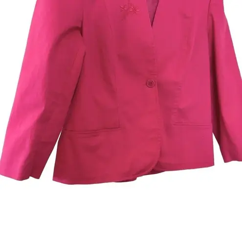 Oscar de la Renta Women's Vintage pink suit blazer jacket size 10