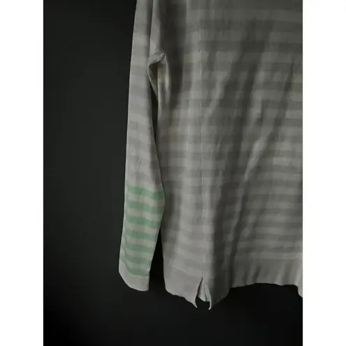 WISPR Gray and White Striped Long Sleeve Top with Contrasting Sleeves size XS