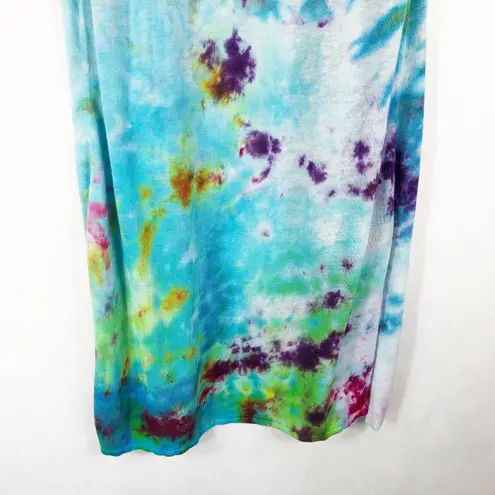 Adrienne Vittadini Small Shrug Sweater Handmade Tie Dye Good World Blue 1477