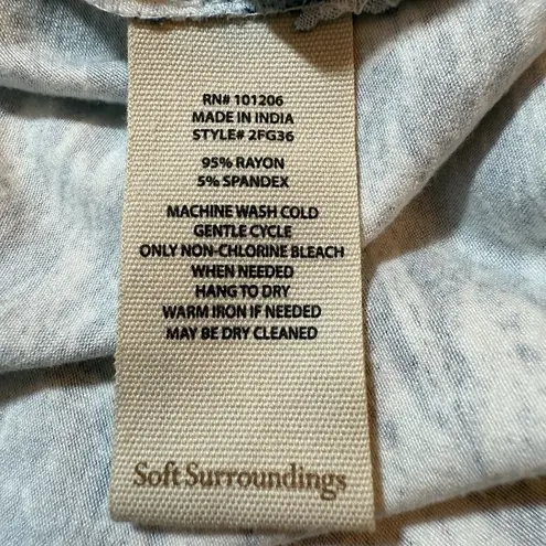 Soft Surroundings NWOT $130 Teal Joanna Surplice Maxi Wrap Dress Size M