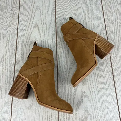 See By Chloe See by Chloé Suede Buckle Ankle Booties 37.5 Tobacco (Tan) & Goldtone Metal $525